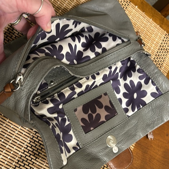 NINO BOSSI GENUINE LEATHER CLUTCH BAG GREY SIZE S - Picture 7 of 13